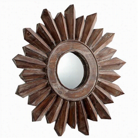 Excalibur Mirror - Large, Brown Wood