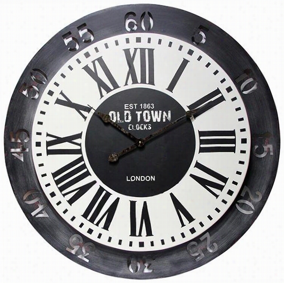 Felipe Wall Clock - 31.5&qu0t;"diameter2x"&qquot;d, Black