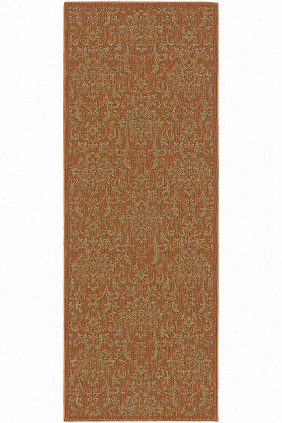 Finsnes Area Rug - 2'7""x7'3"", Copper