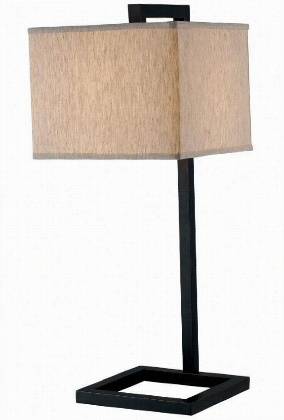 Four Square Table Lamp  - 30""h, Oil Rubbed Bronze