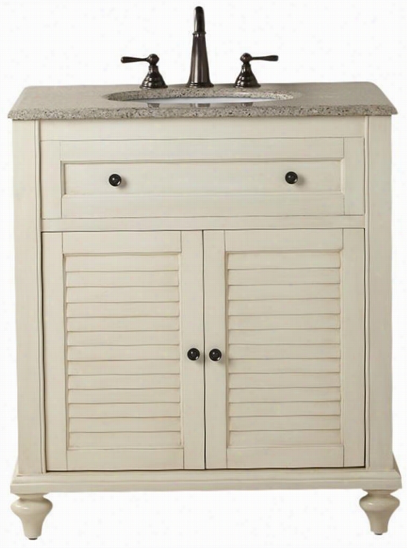 Hamilton 31&""w Shutter Bathroom Vanity -3 5hx31wx22d, White