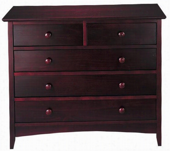 Haawthorn 37""w Three-plus-tw O Drawer Chest - 31""hx37&quo T;"w, Crimson Red