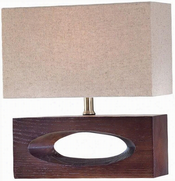 Julio Able Lamp - 16""hx12""d, Brown Wood