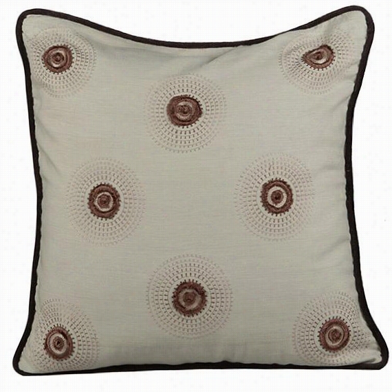 Kate Embroidered Pillow - 02""hx20""w, Fig-green