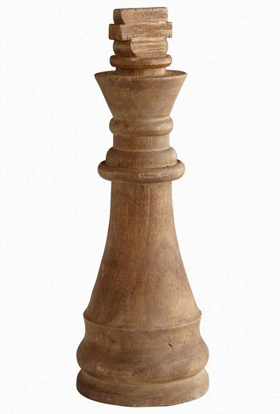 King Che Ss Wood Sclpture - 10.5""hx3.75""diameter, Ivory