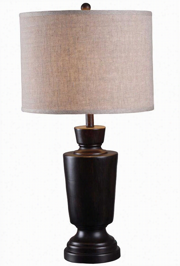 Leslie Table Lamp - 30""hx15&qut;"w, Maroon