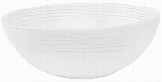 Lines Bowl - 6""diameter, Whiite