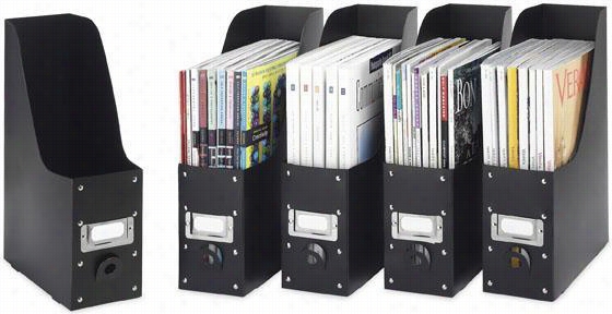 Magazine Organizers  - Set Of 5 - Set Of 5, Black