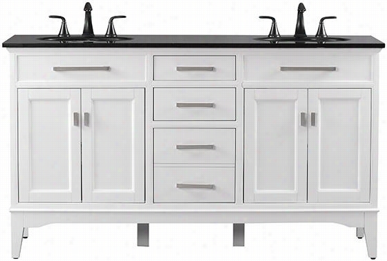 Manor Grove Double Bathroom Emptiness - 35"&quo T;hx61""wx21.5&wuot;"d, White