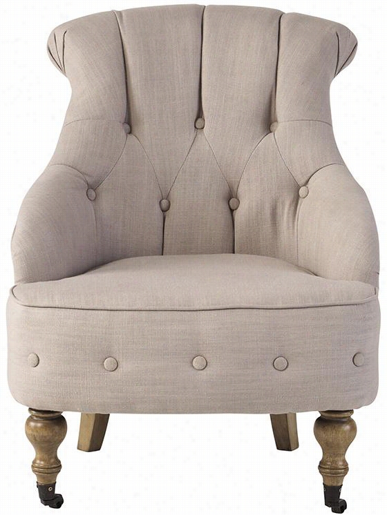 Marley Cacent Chair  34.5""hx27.5""w, Beige