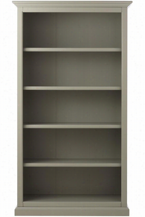 Martha  Stewart Living Ingrid 5-shelf Open Bookcase - 74""hx42""wx71""d, R Ubbed Gray