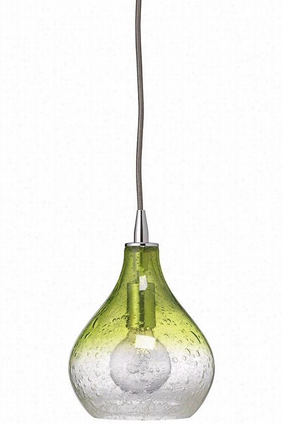 Metz Pendant - 9""hx7""wx7""d, Celadon