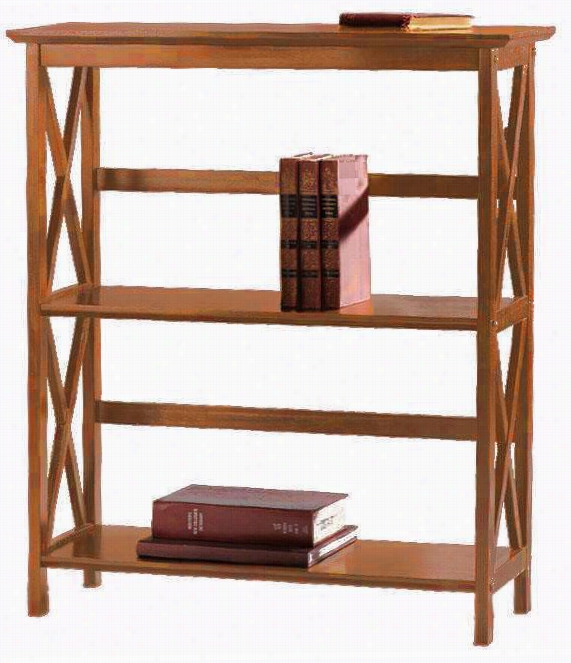 Montego 2-shelf Bookcase - Low, Brown Wold