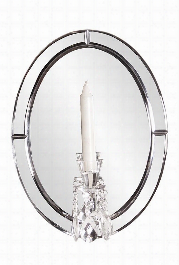 Opal Mirror Candle Holder - 61&quott;"hx12""wx7""d, Clear