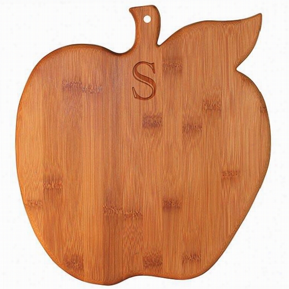 Personalized Monogram Apple Cutting Board - Block, G