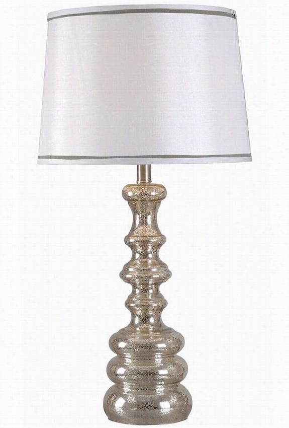 Ripling Table Lamp - 29"&qu Ot;hx15""diamter, Steel Gray