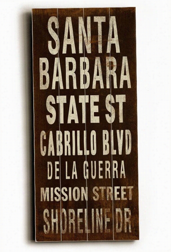 Santa Brbara Transiy Wall Plaque - 24h X 10"&qult;w, Coffee Brown