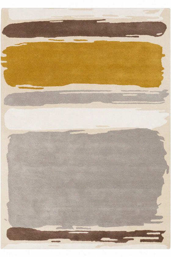 Saris Area Rug - 5'x8', Mustard