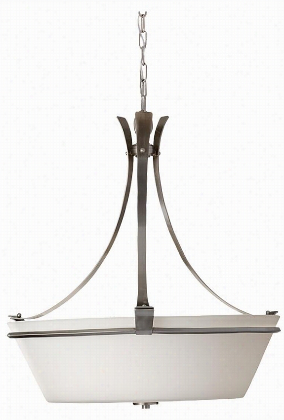 Spectra 3-light Pendant -- 23.75""hx25.5""dimeter, Grey  Stteeel