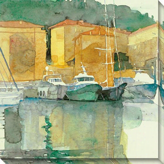 Still Harbor Canvas Wall Art - 40"&quoot;hx40""w, Green