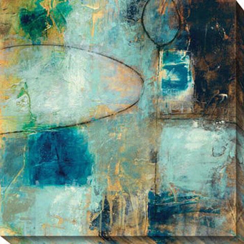 Tangent Point I Canvas Wa Ll Art - I, Blue