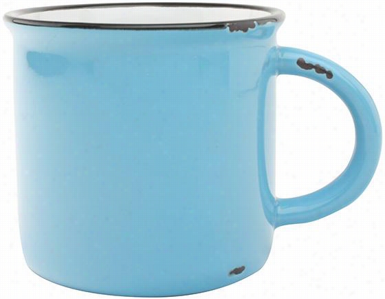 Tinware Mug  - 6""hx2""wx2""d, Teal