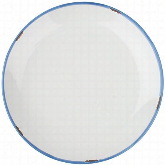 Tinware Plate - 10"" Dinner Plot, Blue