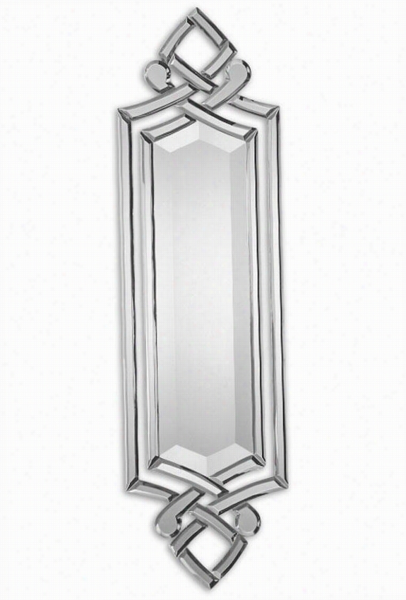 Toulouse Mirror - 36hx10wx1""d, Silver/glass