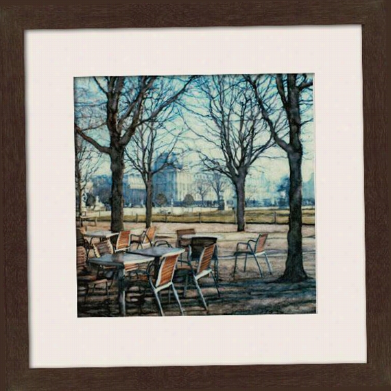 Tuileries Framed Wall  Art-  27""hx27&qut; "w, Matted Espresso