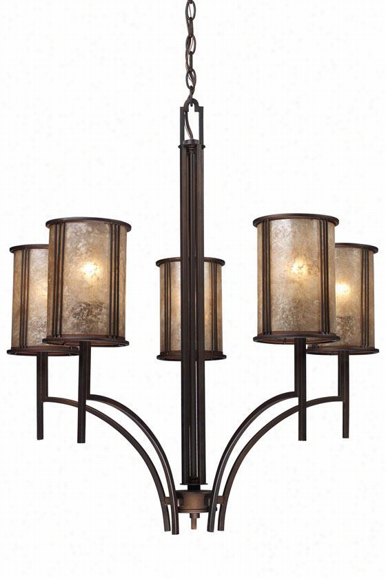 Turlington Chandeleir - 5 Light, Bronze Bronze