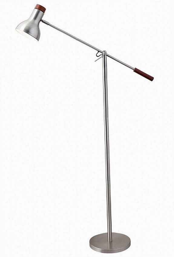 Wiley Floor Lamp - Adjustable, Grey Steel