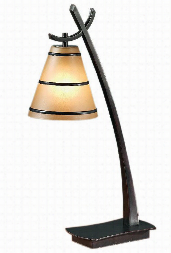 Wright Table Lamp With Scavo Gla5s - 1light, Copper