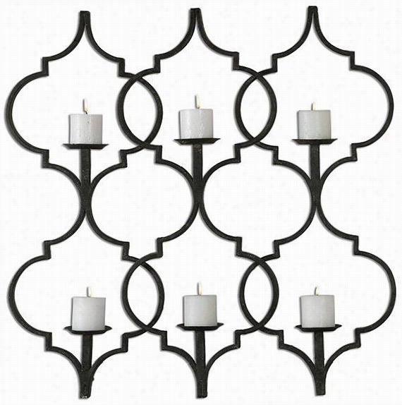 Zakaria Wall Sconce - 35""hx35""wx4""d, Black