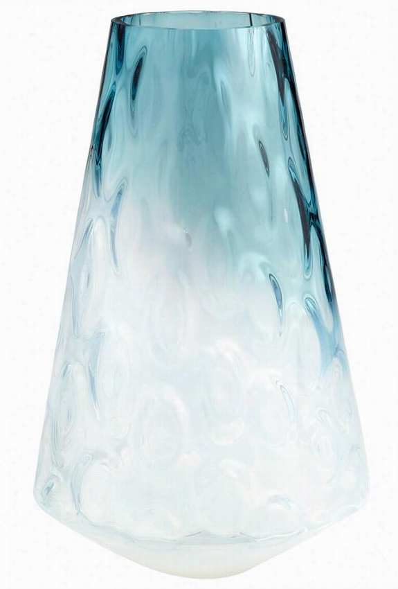 Alba Vase - Large, Blue/clear