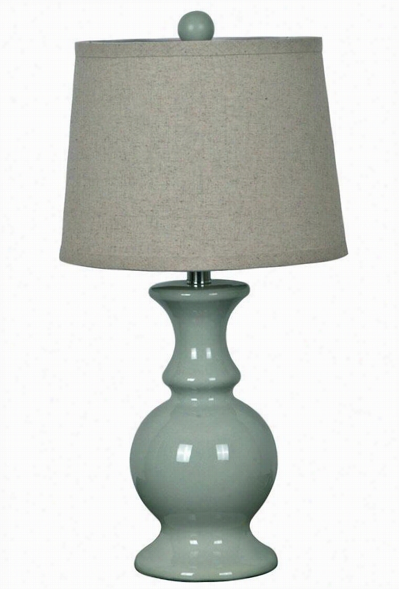 Amana Table Lamp - 23.5h X 12&uot;"circuit Drum Shade, Dusty Blue