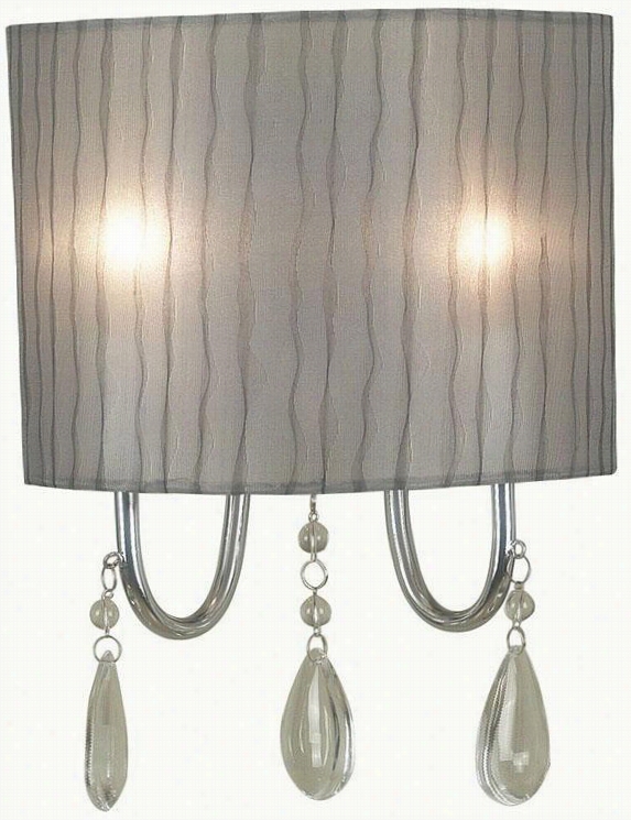 Arpeggio 2-light Wall Sconce -  1""hx9""w, Silver Chrome