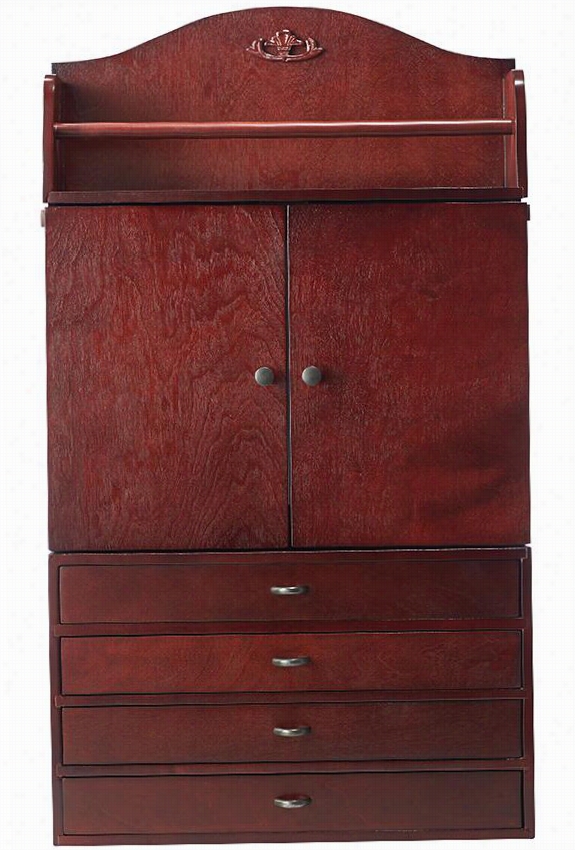 Ashfor Wall-mount Jewelry Armoire - 29"&qquot;hx17"&uqot;wx6""d, Bri Ck Red