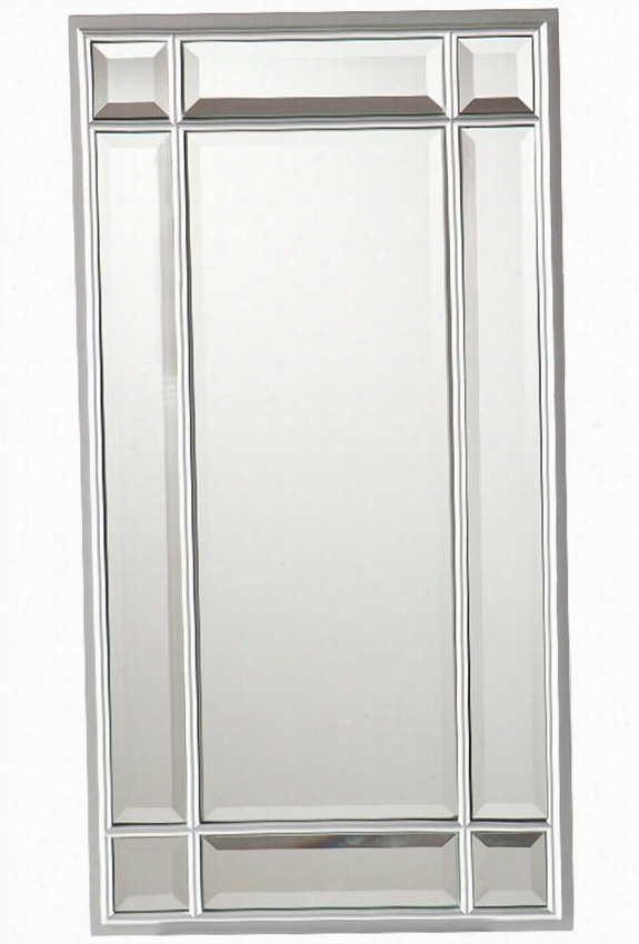 Audrey Jewelry Mirror - 3""hx17""w, White