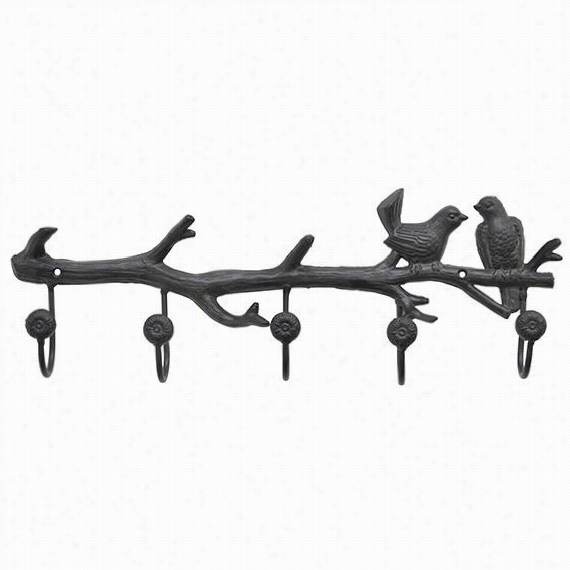 Fowl Wall Hooks - 7""hx19""wx3""d, Borwn