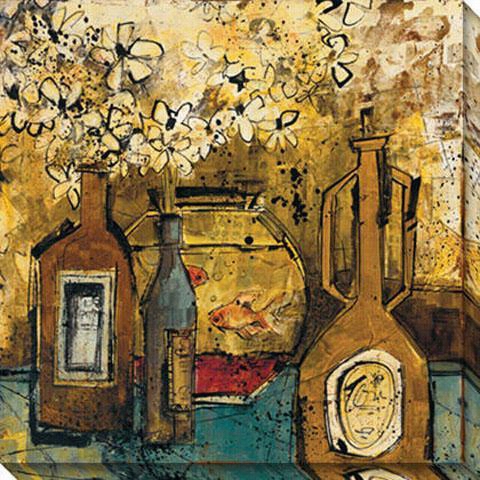 Bottles Canvas Wall Skill - 40""hx40"&qu Ot;w,  Beige