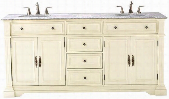 Bufford Double Vanity - 35""hx72""wx22""d, White