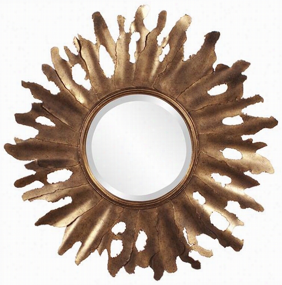 Compass Mirror - 36""diameter, Gold