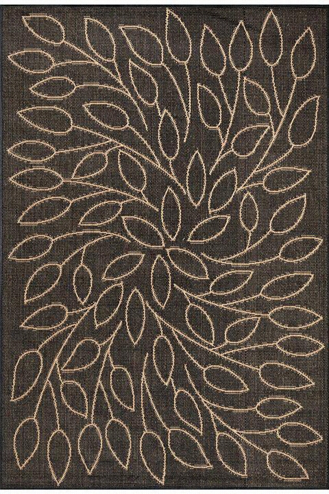 Couristan Persimmon Area Rug -3 '9""x5'5"", Black