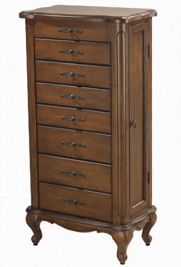 Distressed Provence Jewelry Armoire - 40hx20wx12d"", Brown