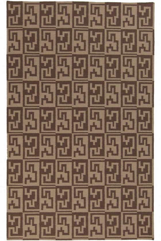 Drachma Area  Rug - 2'x3', Chocolate Brown