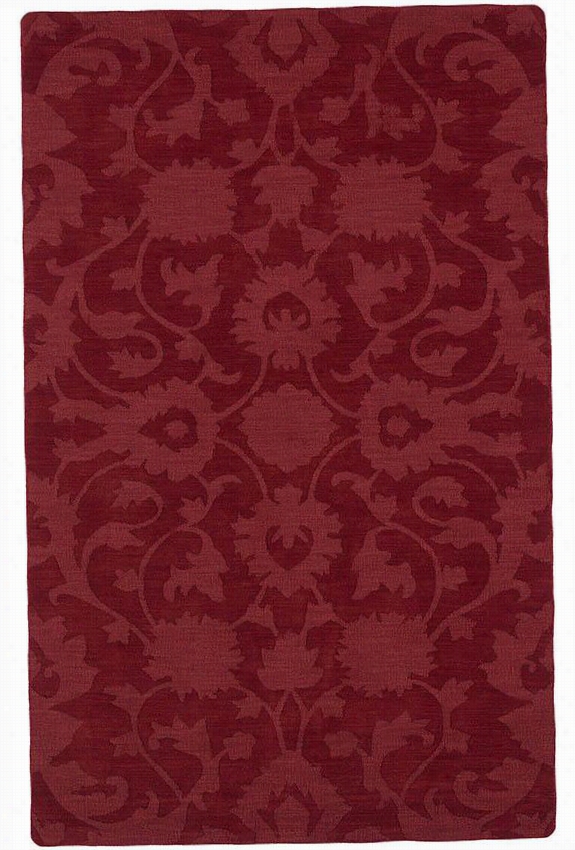 Engraved Area Rug - 5'x8', Red