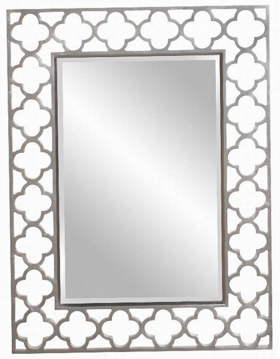 Gaelic  Mirror - 40""hx30&auot;"wx1""d, Silver