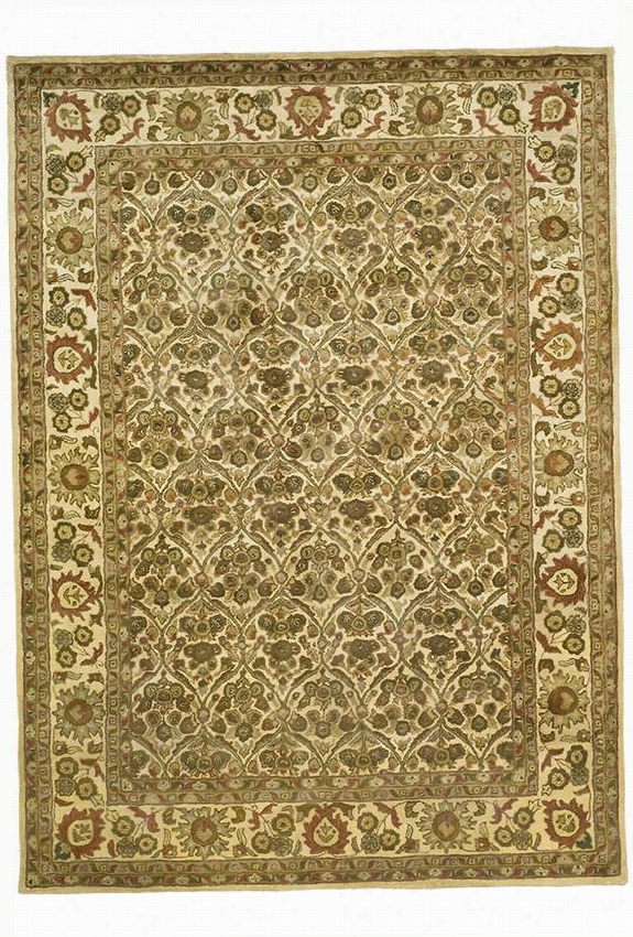 Garden Panel Area Rug - 8' Round, Gold