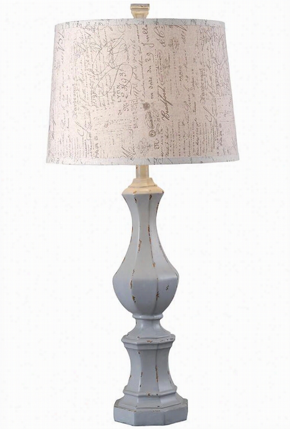 Gianni Table Lamp - 32""hx15""diameter, Gray