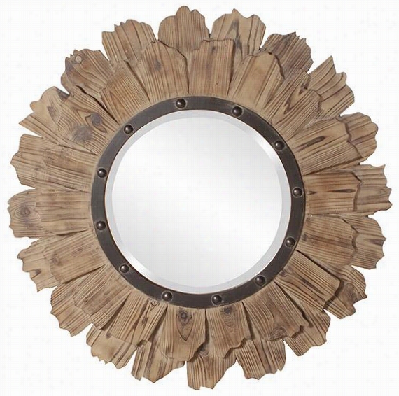 Hawthorne Wall Mirror - 35""diamete R,  Brown